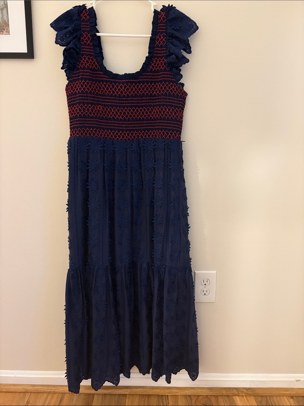 Tuckernuck Navy & Red Sleeveless Maxi Dress